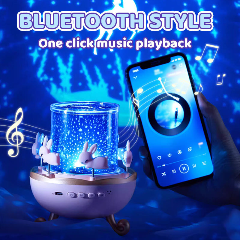 Bluetooth Night Light Projector with Music and Rotating Effects