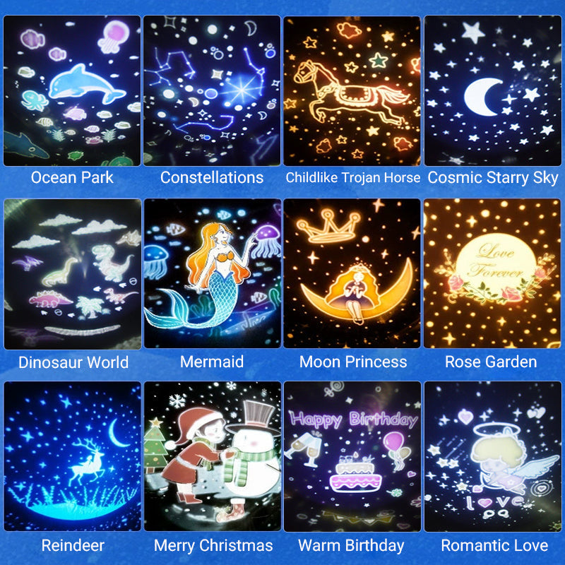 Bluetooth Night Light Projector with Music and Rotating Effects