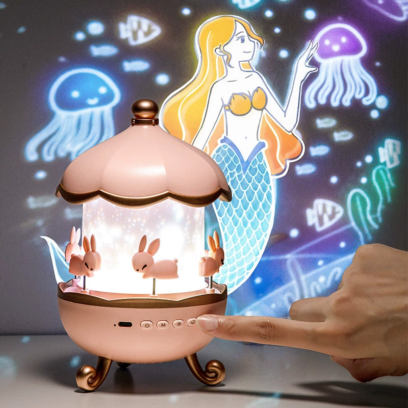 Bluetooth Night Light Projector with Music and Rotating Effects