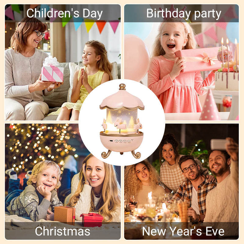 Bluetooth Night Light Projector with Music and Rotating Effects