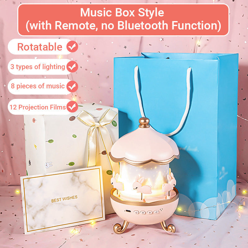 Bluetooth Night Light Projector with Music and Rotating Effects