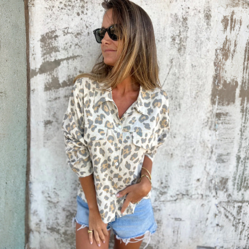 Emelina - Wild Button-Up Blouse