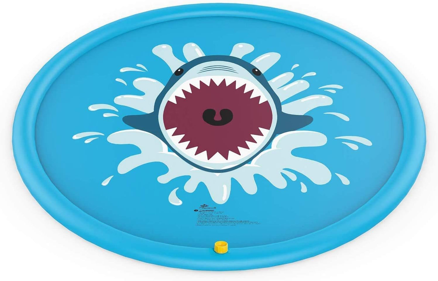 Kids Sprinkler Pad with Shark Design for Outdoor Water Play