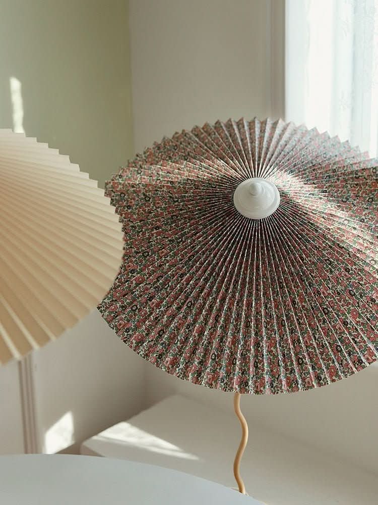 Squiggle Umbrella Table Lamp with Chrome Finish