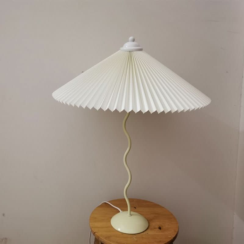 Squiggle Umbrella Table Lamp with Chrome Finish
