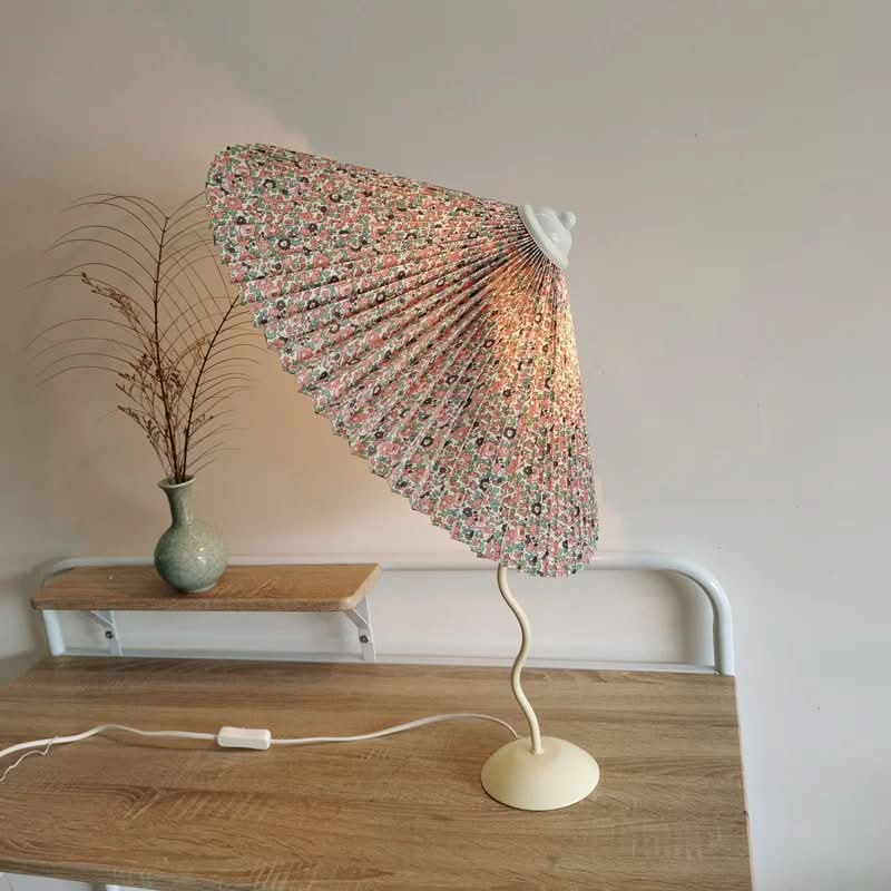 Squiggle Umbrella Table Lamp with Chrome Finish