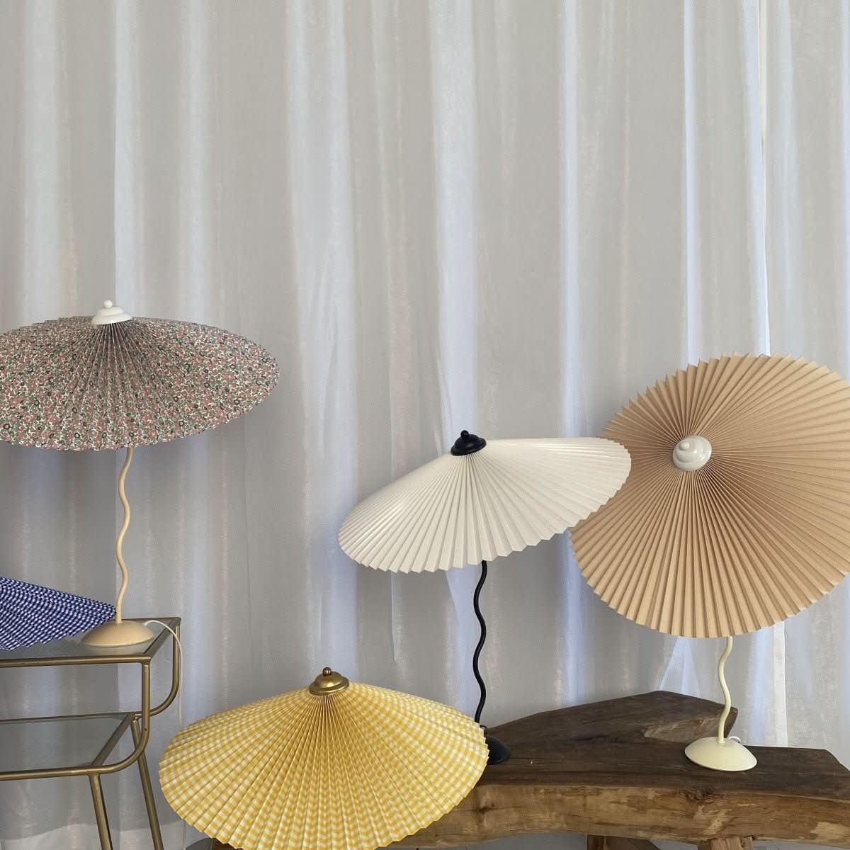 Squiggle Umbrella Table Lamp with Chrome Finish