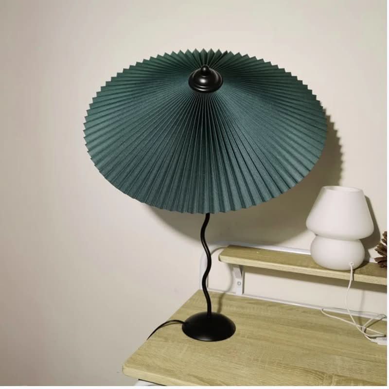 Squiggle Umbrella Table Lamp with Chrome Finish