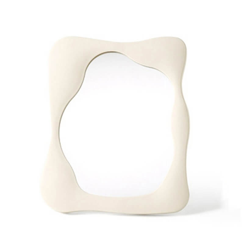 Wave-Form Makeup Mirror with Stand