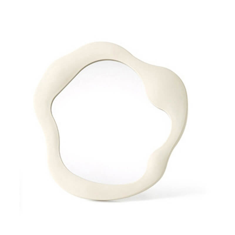 Wave-Form Makeup Mirror with Stand and Wall Mount