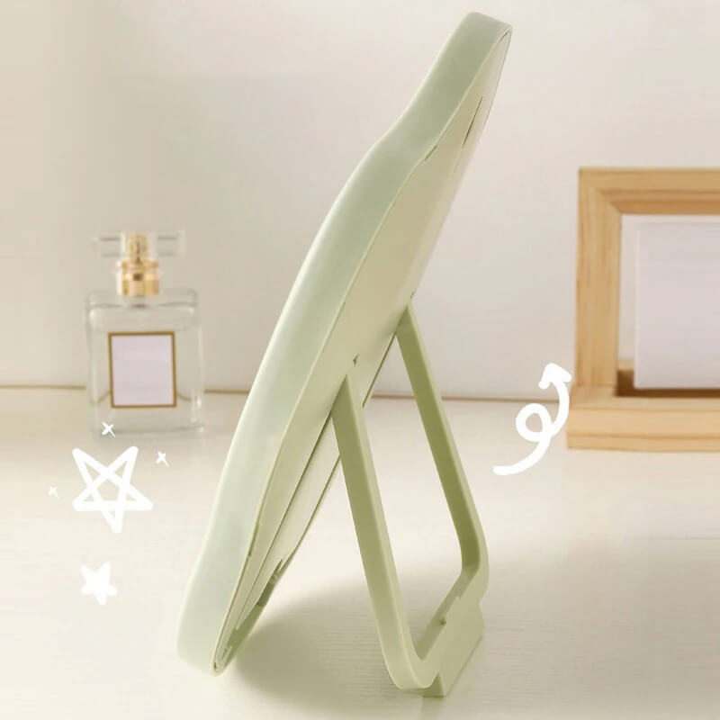Wave-Form Makeup Mirror with Stand
