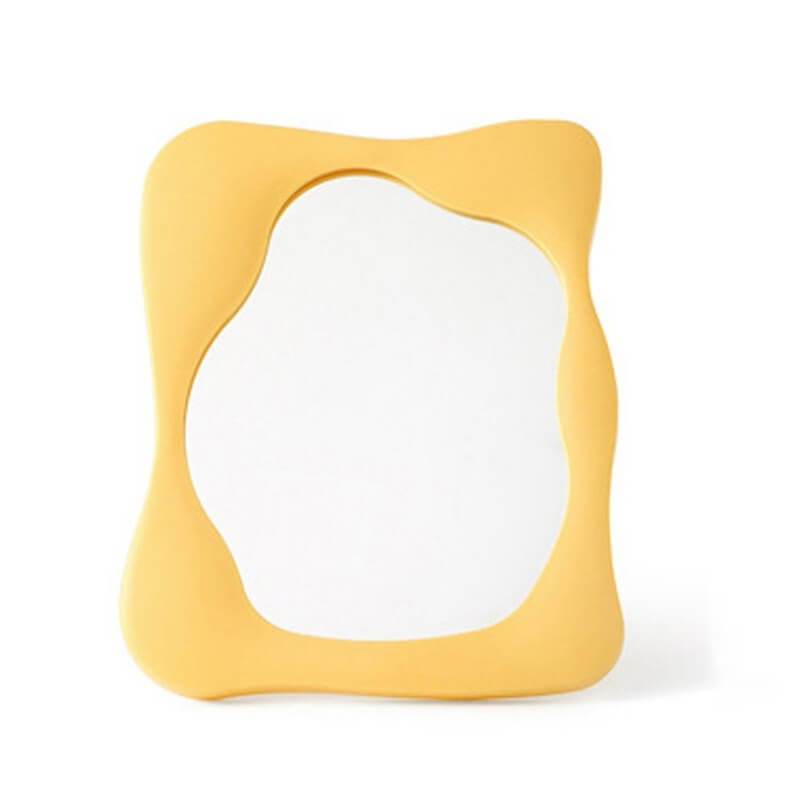 Wave-Form Makeup Mirror with Stand