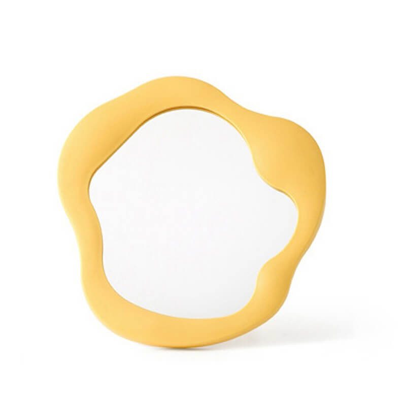 Wave-Form Makeup Mirror with Stand and Wall Mount