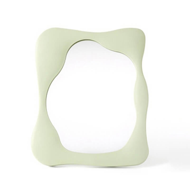 Wave-Form Makeup Mirror with Stand and Wall Mount