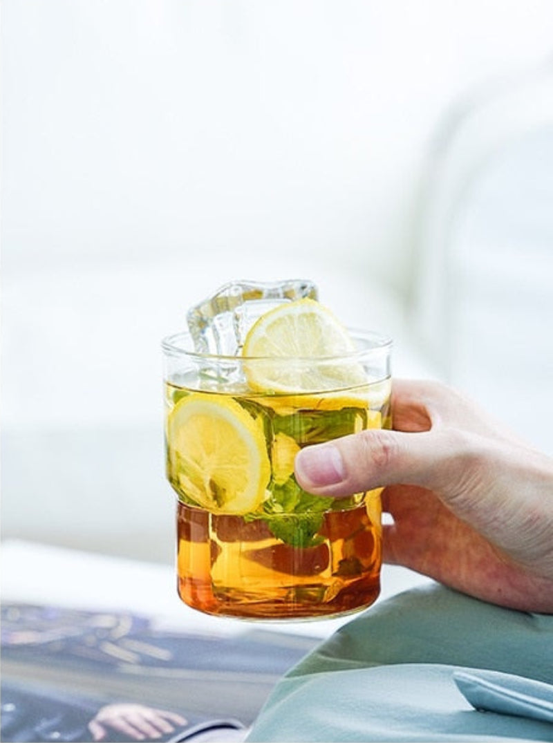 Stackable Borosilicate Drinking Glasses - Eco-Friendly, Dishwasher & Microwave Safe
