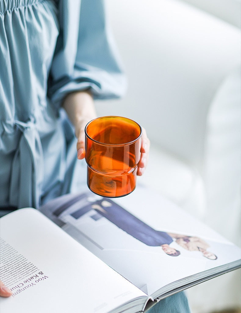 Stackable Borosilicate Drinking Glasses - Eco-Friendly, Dishwasher & Microwave Safe