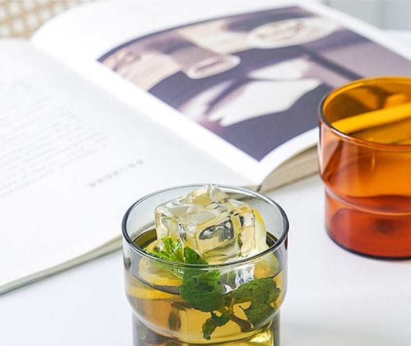 Stackable Borosilicate Drinking Glasses - Eco-Friendly, Dishwasher & Microwave Safe