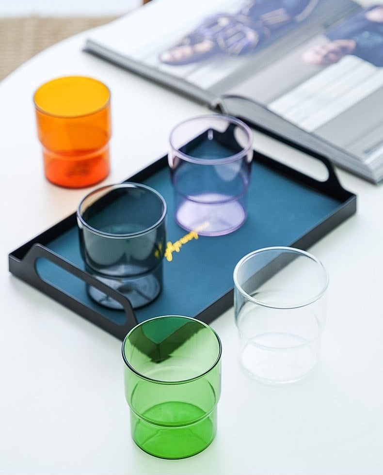 Stackable Borosilicate Drinking Glasses - Eco-Friendly, Dishwasher & Microwave Safe