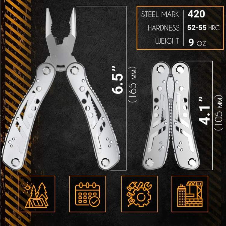 Stainless Steel 24-in-1 Multifunctional Wire Cutter Pliers