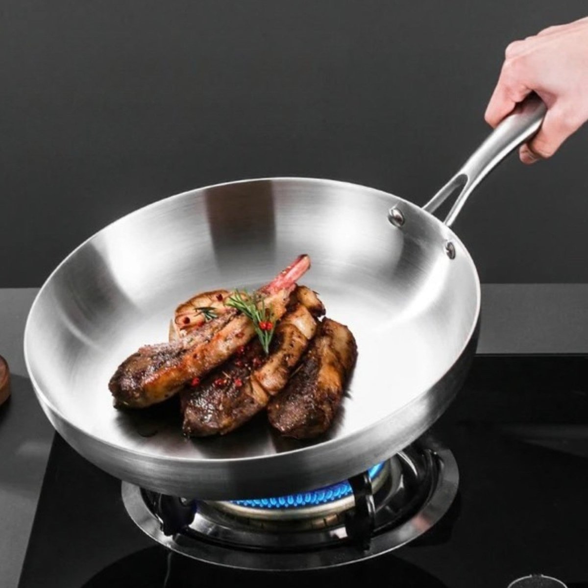 Non-Toxic Stainless Steel Non-Stick Frying Pan