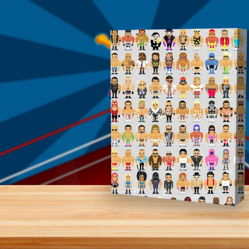Wrestling-Themed Advent Calendar with 24 Daily Surprises