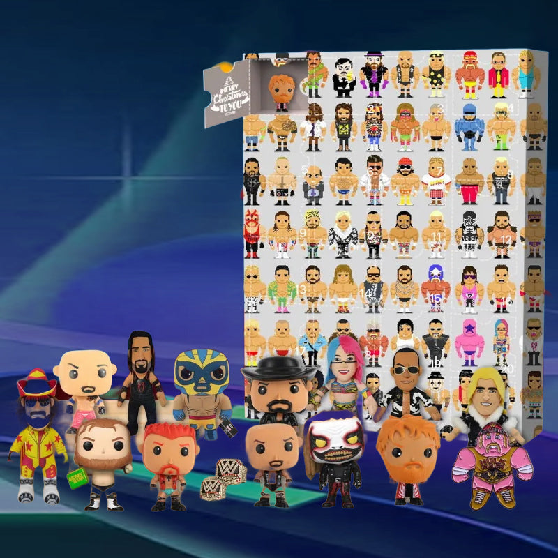 Wrestling-Themed Advent Calendar with 24 Daily Surprises