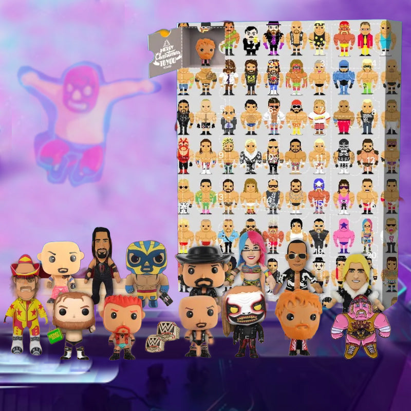 Wrestling-Themed Advent Calendar with 24 Daily Surprises