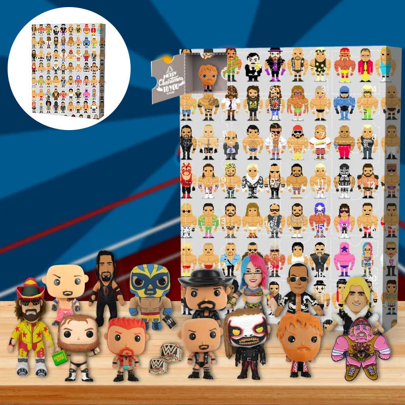 Wrestling-Themed Advent Calendar with 24 Daily Surprises