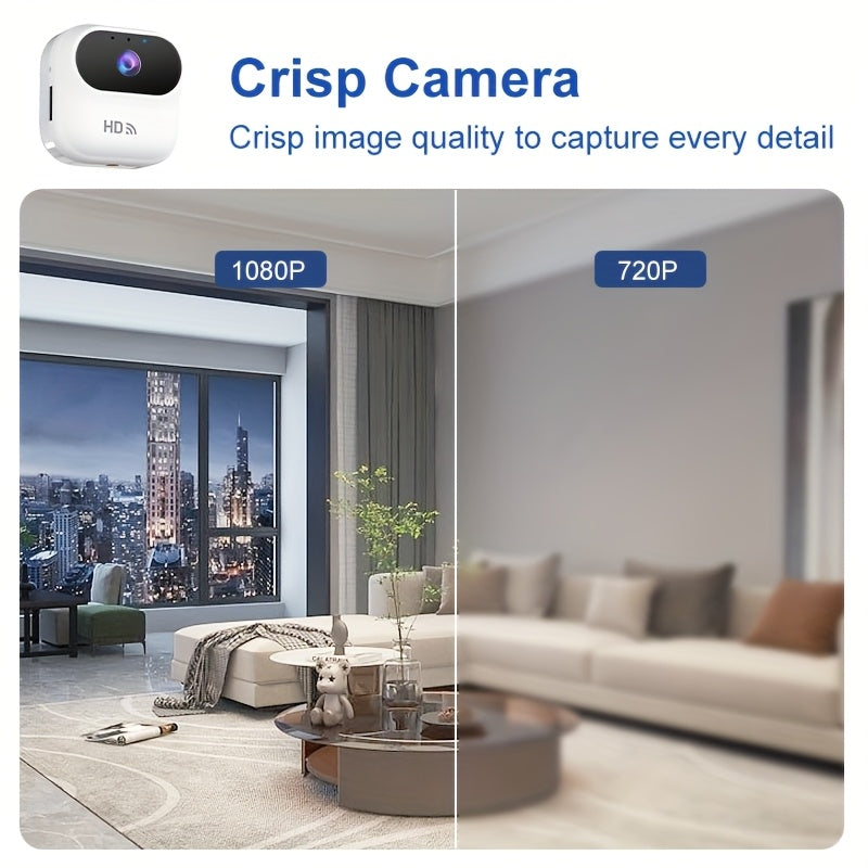 Mini Wireless Surveillance Camera with 1080p Video and Rechargeable Battery