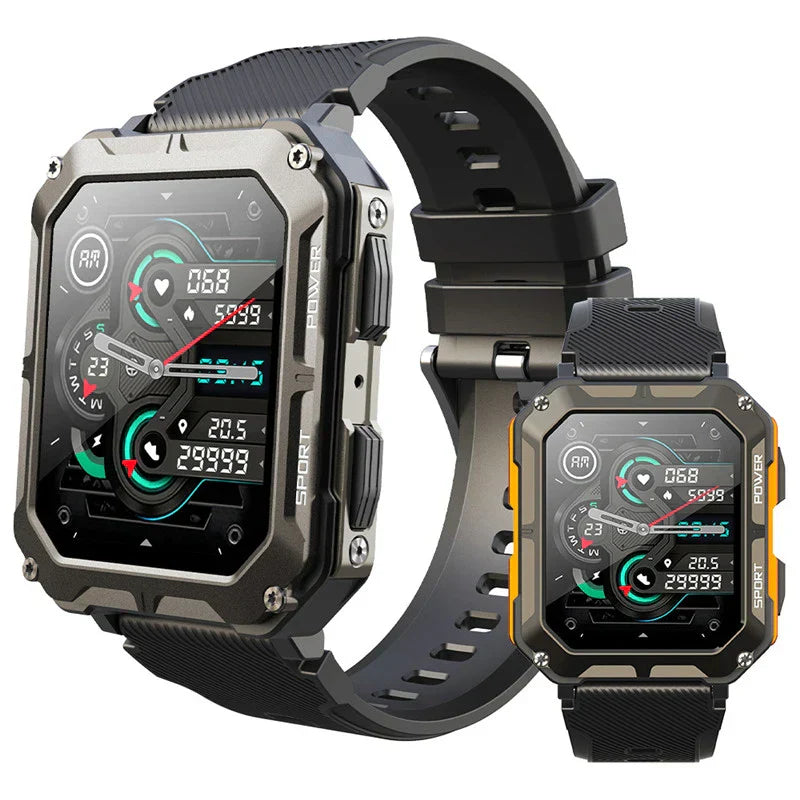 Rugged Titanium Smartwatch with Hands-Free Calling and Health Monitoring