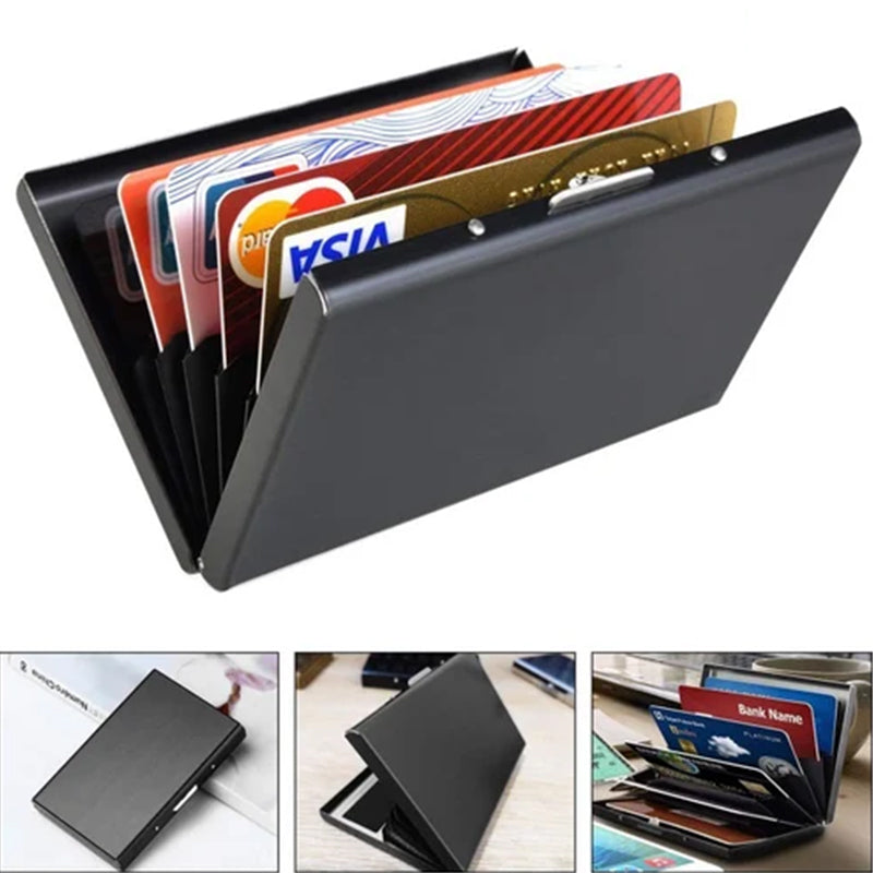 Metal RFID Card Holder for 6 Cards with Bayonet Lock