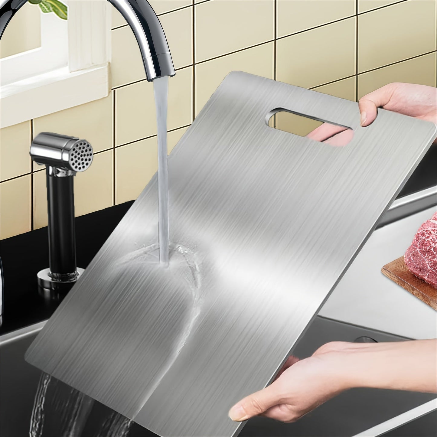 Stainless Steel Cutting Board for Meat and Vegetables