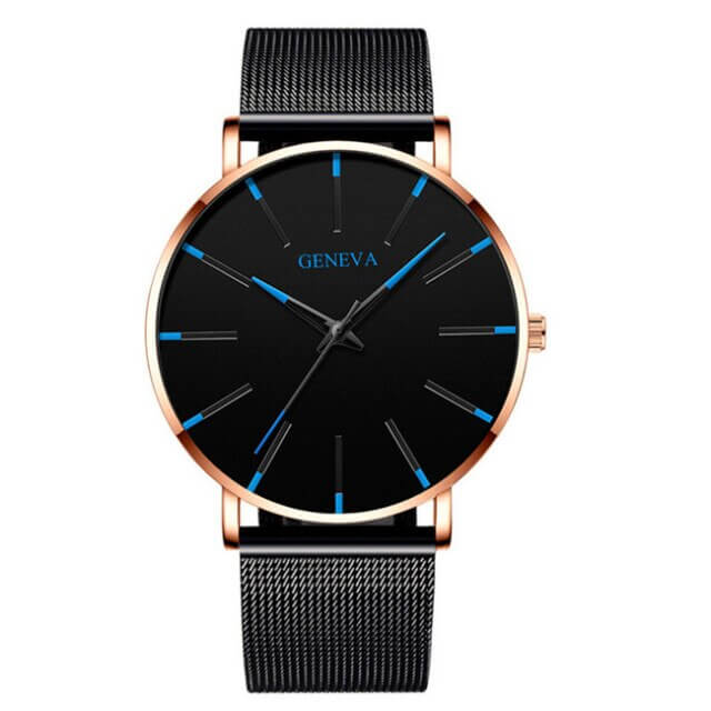 Ultrafine Minimalist Men's Watch with Stainless Steel Band