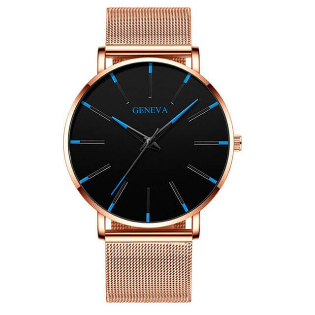 Ultrafine Minimalist Men's Watch with Stainless Steel Band