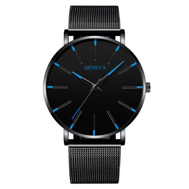 Ultrafine Minimalist Men's Watch with Stainless Steel Band