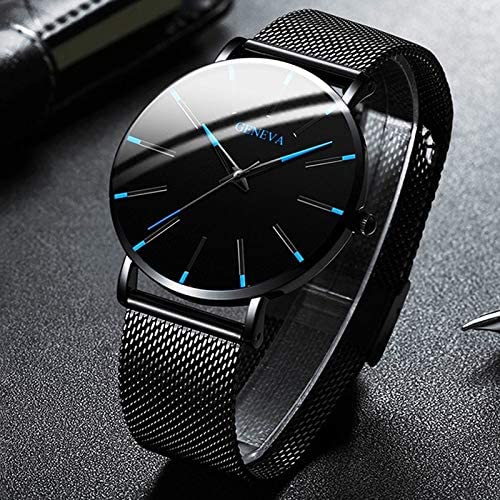 Ultrafine Minimalist Men's Watch with Stainless Steel Band