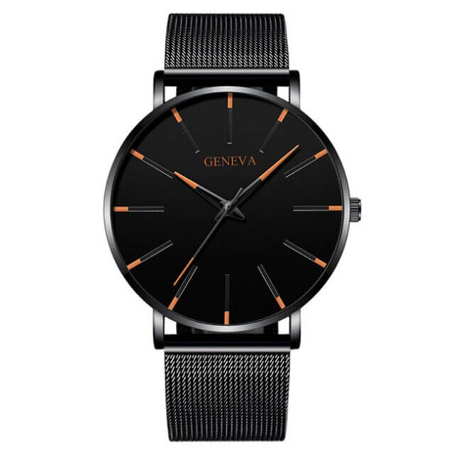 Ultrafine Minimalist Men's Watch with Stainless Steel Band