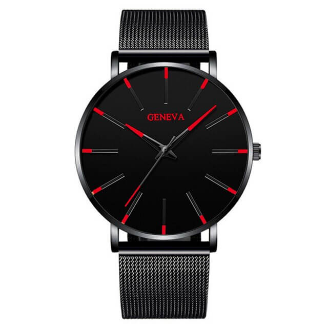 Ultrafine Minimalist Men's Watch with Stainless Steel Band