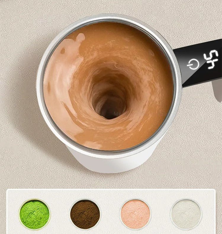 Automatic Self-Stirring Coffee Mug with Rechargeable Battery