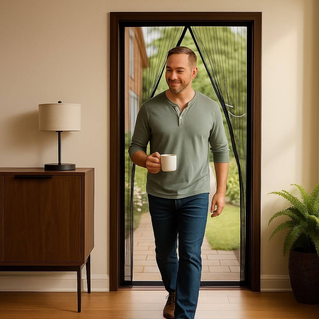 Magnetic Mesh Door Screen for Mosquito Protection