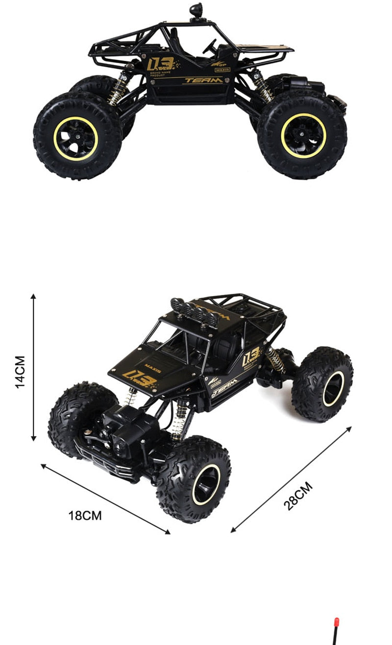 4x4 Remote Control Monster Truck with Shock Absorbing Suspension