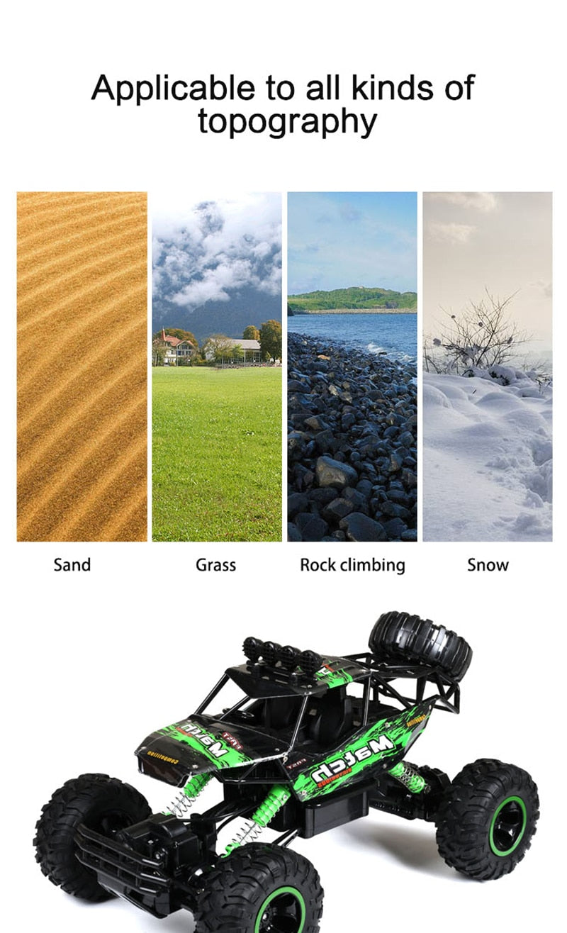 4x4 Remote Control Monster Truck with Shock Absorbing Suspension