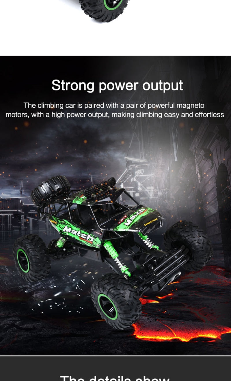 4x4 Remote Control Monster Truck with Shock Absorbing Suspension