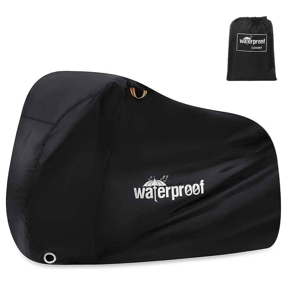 Water-Resistant Black Nylon Bicycle Cover for All Seasons