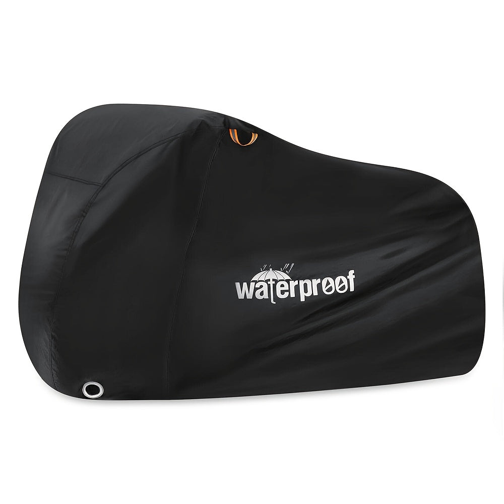 Water-Resistant Black Nylon Bicycle Cover for All Seasons