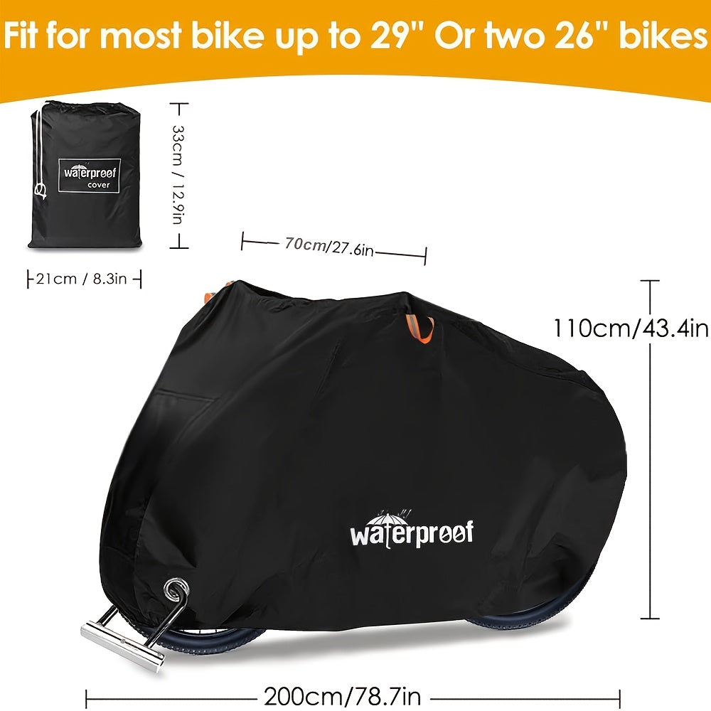 Water-Resistant Black Nylon Bicycle Cover for All Seasons