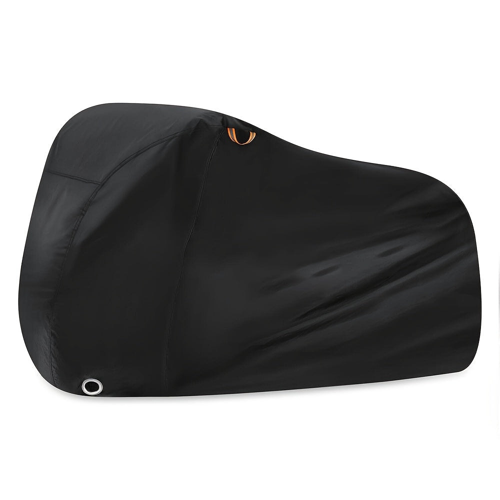Water-Resistant Black Nylon Bicycle Cover for All Seasons