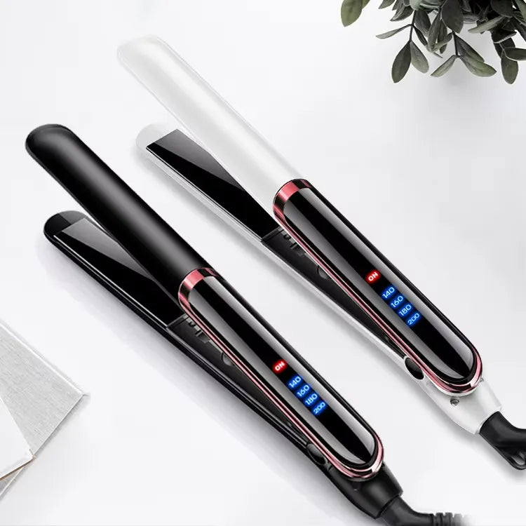 Ionic Flat Iron with LCD Temperature Control for Smooth Frizz-Free Hair