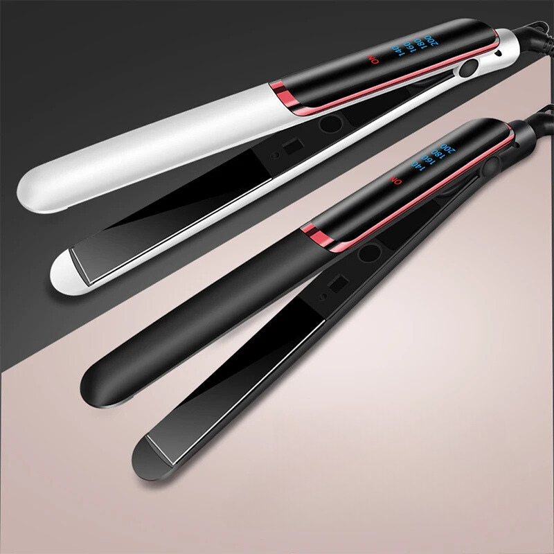 Ionic Flat Iron with LCD Temperature Control for Smooth Frizz-Free Hair