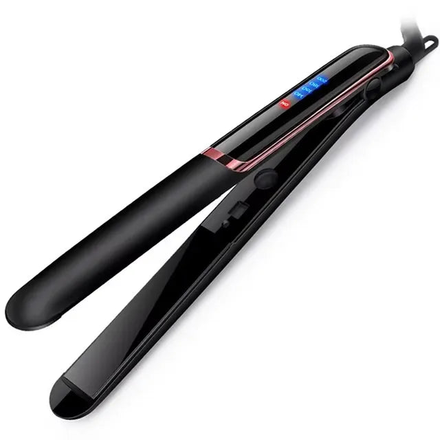 Ionic Flat Iron with LCD Temperature Control for Smooth Frizz-Free Hair